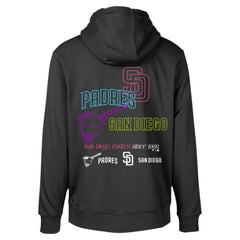 San Diego Padres Levelwear Podium Vintage Pullover Hoodie Black