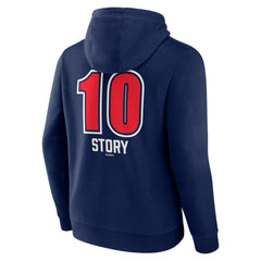 Trevor Story Boston Red Sox Fastball Player Name & Number Pullover Hoodie Navy