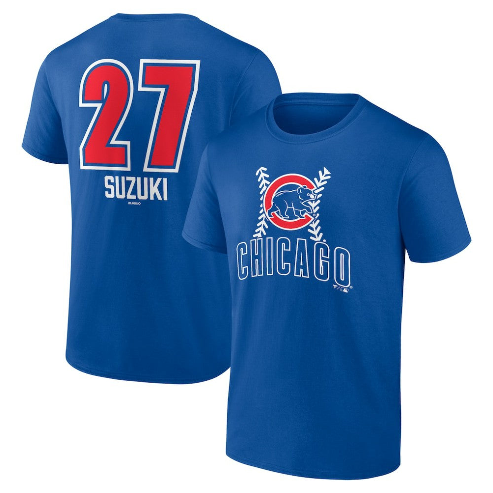 Seiya Suzuki Chicago Cubs Fastball Player Name & Number T-Shirt Royal