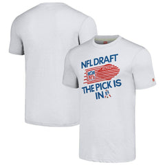 New England Patriots Homage Unisex 2024 Team Draft Tri-Blend T-Shirt - Heather Gray cheap