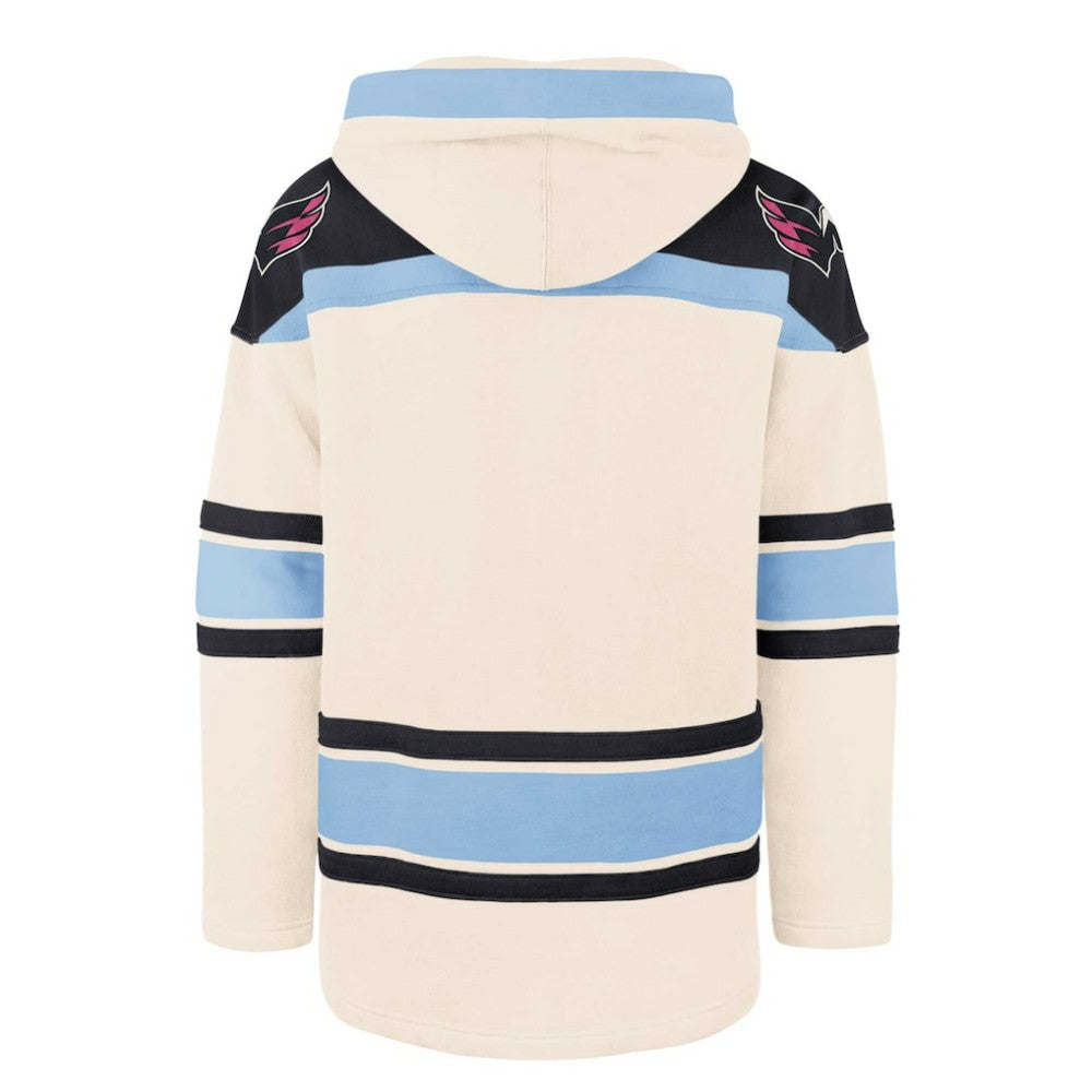 Washington Capitals '47 Cherry Blossom Lacer Pullover Hoodie - Cream Hoodies