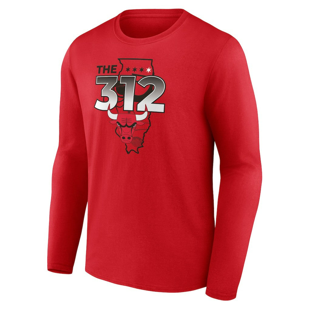 Chicago Bulls Pick & Roll Coverage Long Sleeve T-Shirt sale - Red discount