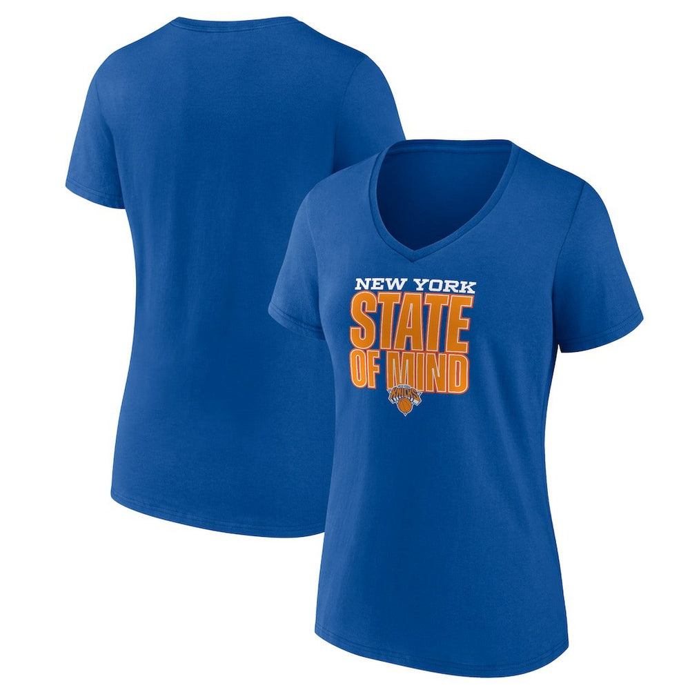 New York Knicks Pick & Roll Coverage V-Neck T-Shirt - Blue sale