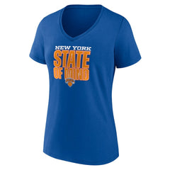 New York Knicks Pick & Roll Coverage V-Neck T-Shirt - Blue sale