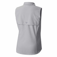 Houston Texans Women's PFG Tamiami Omni-Shade Sleeveless Button-Up Shirt - Gray for sale