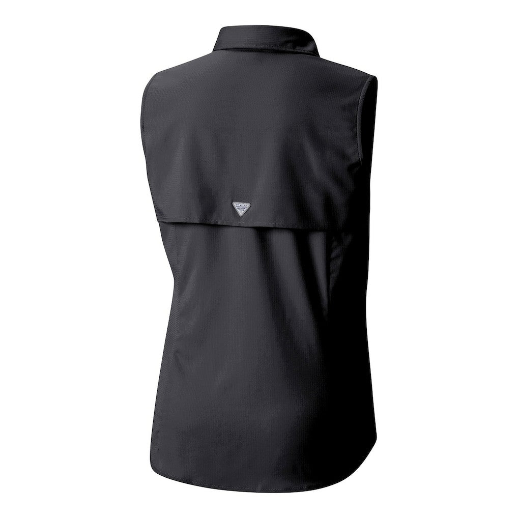 Pittsburgh Steelers Women's PFG Tamiami Omni-Shade Sleeveless Button-Up Shirt - Black cheap