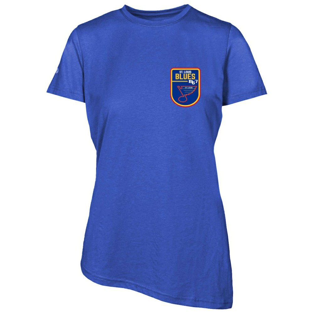 St. Louis Blues Levelwear Women's Retro Birch T-Shirt - Blue T-shirts