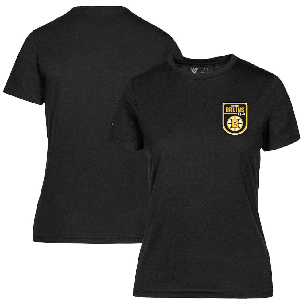 Boston Bruins Levelwear Women's Retro Maddox T-Shirt - Black T-shirts