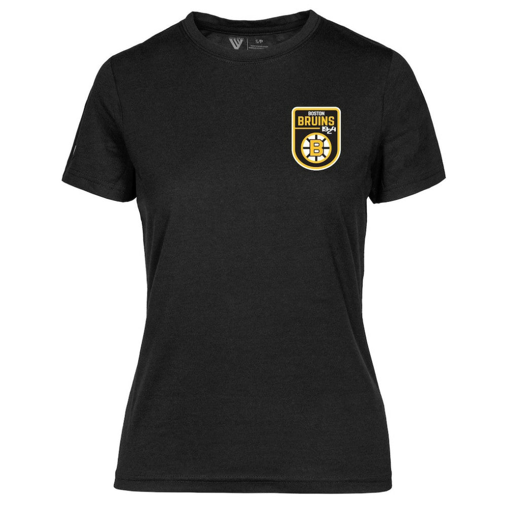 Boston Bruins Levelwear Women's Retro Maddox T-Shirt - Black T-shirts