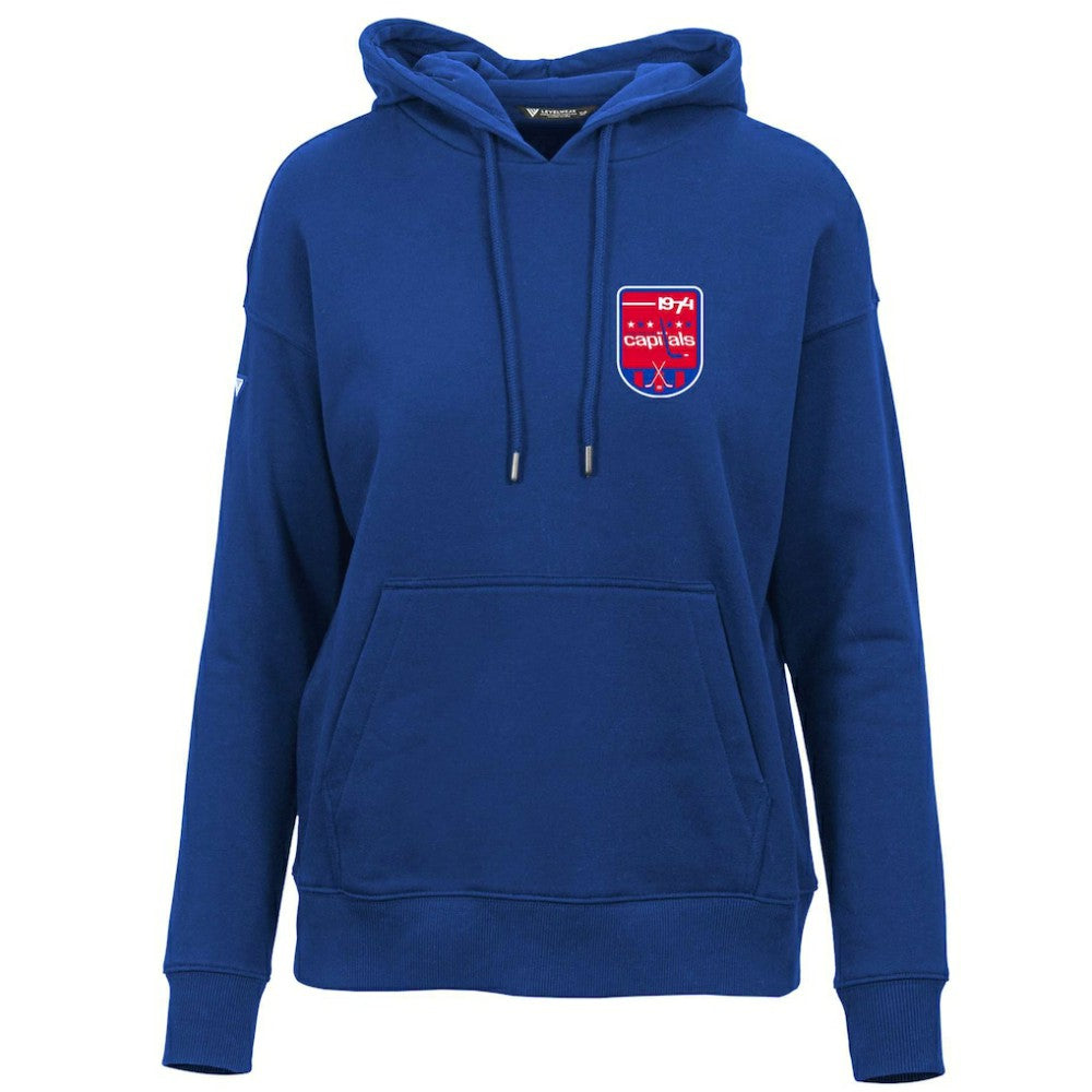 Washington Capitals Levelwear Women's Retro Adorn Pullover Hoodie - Royal Hoodies