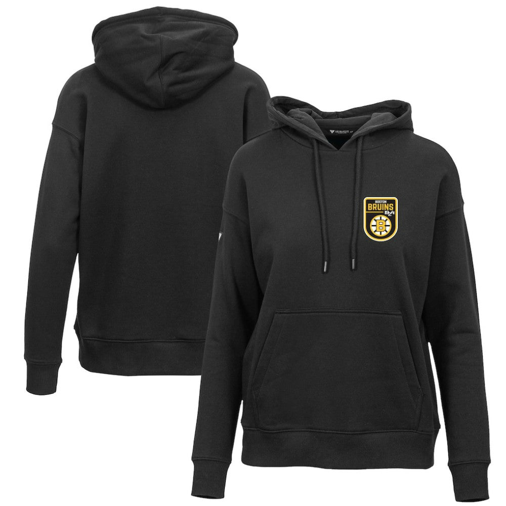 Boston Bruins Levelwear Women's Retro Adorn Pullover Hoodie - Black Hoodies