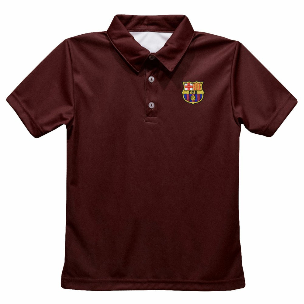 Barcelona Vive La Fete Youth Solid Polo - Maroon shop
