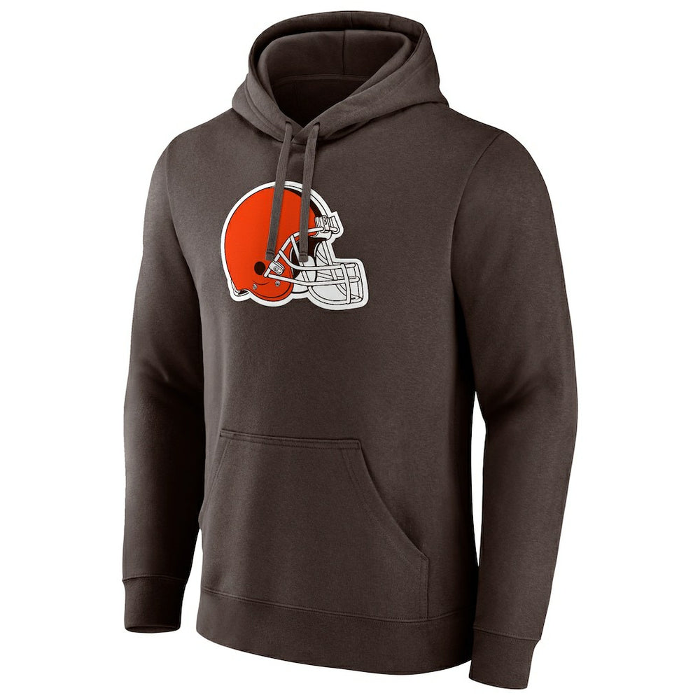 Cleveland Browns Primary Logo Pullover Hoodie - Brown on sale