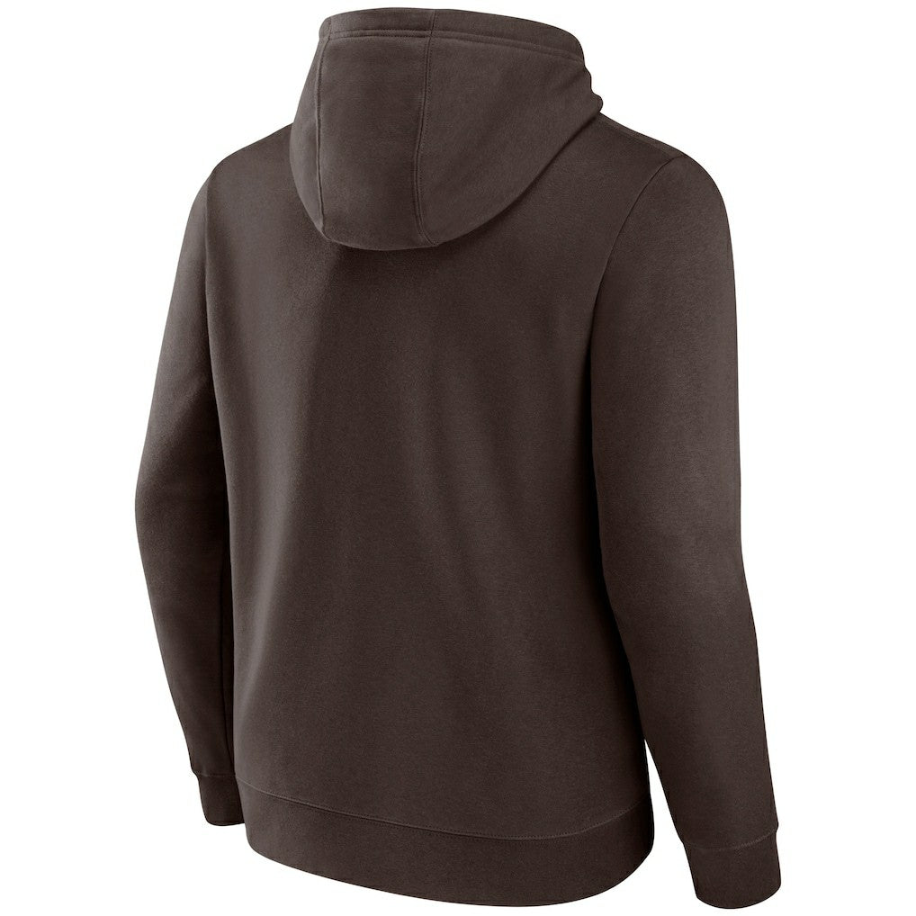 Cleveland Browns Primary Logo Pullover Hoodie - Brown on sale