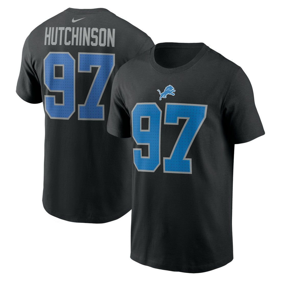 Aidan Hutchinson Detroit Lions Player Name & Number T-Shirt - Black discount
