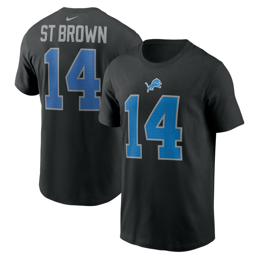 Amon-Ra St. Brown Detroit Lions Player Name & Number T-Shirt - Black cheap