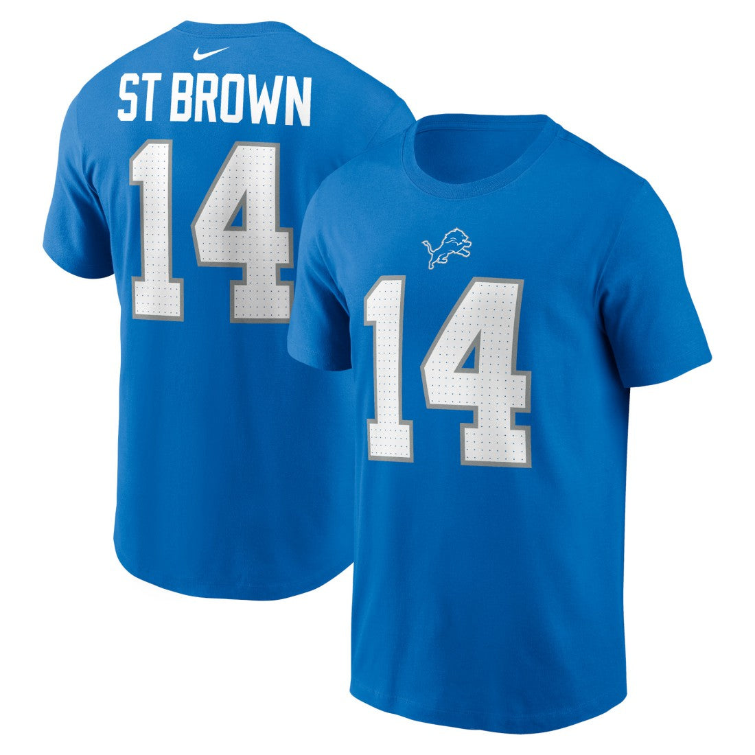 Amon-Ra St. Brown Detroit Lions Name & Number T-Shirt - Blue on sale