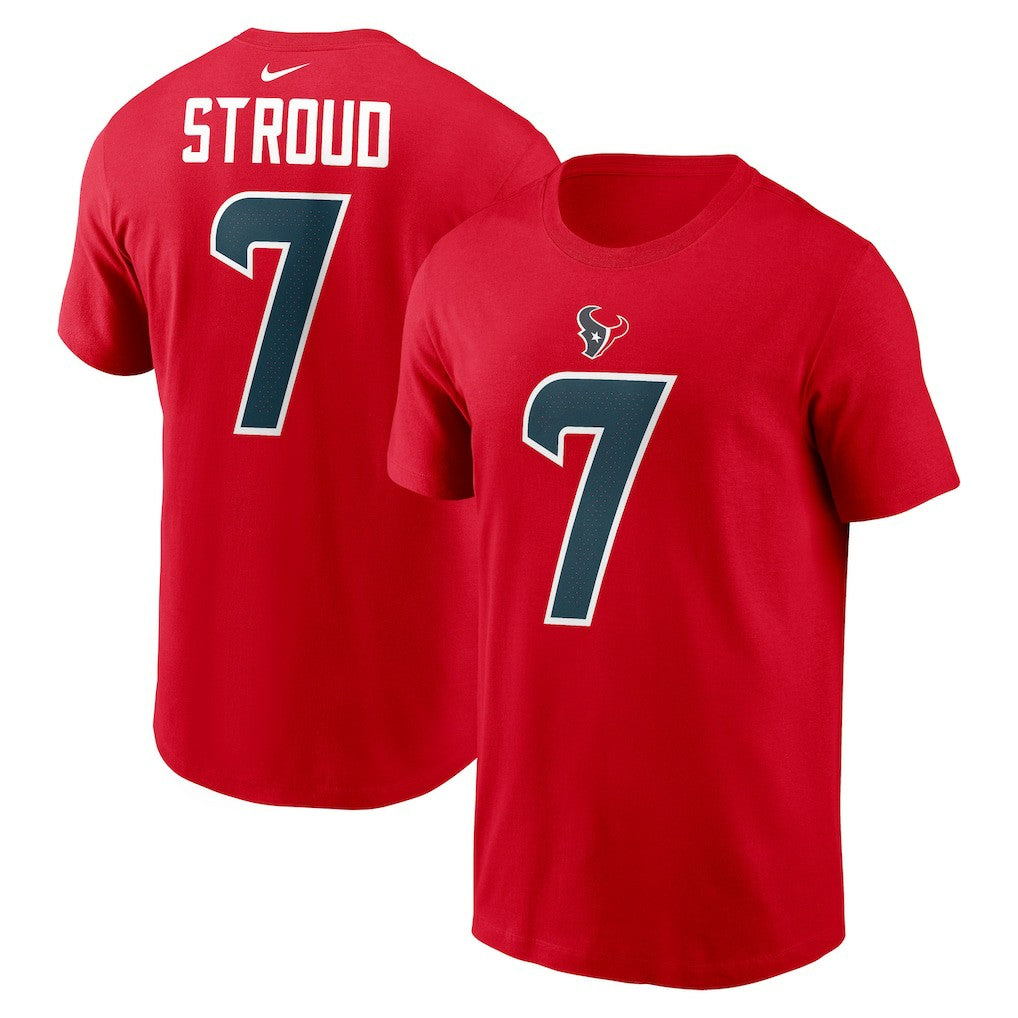 C.J. Stroud Houston Texans Player Name & Number T-Shirt - Red online