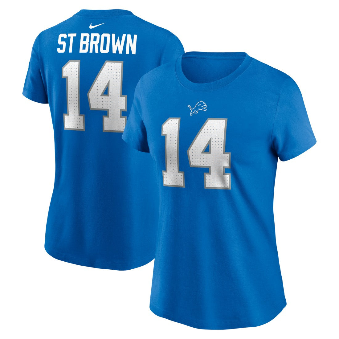 Amon-Ra St. Brown Detroit Lions Women's Player Name & Number T-Shirt - Blue for sale