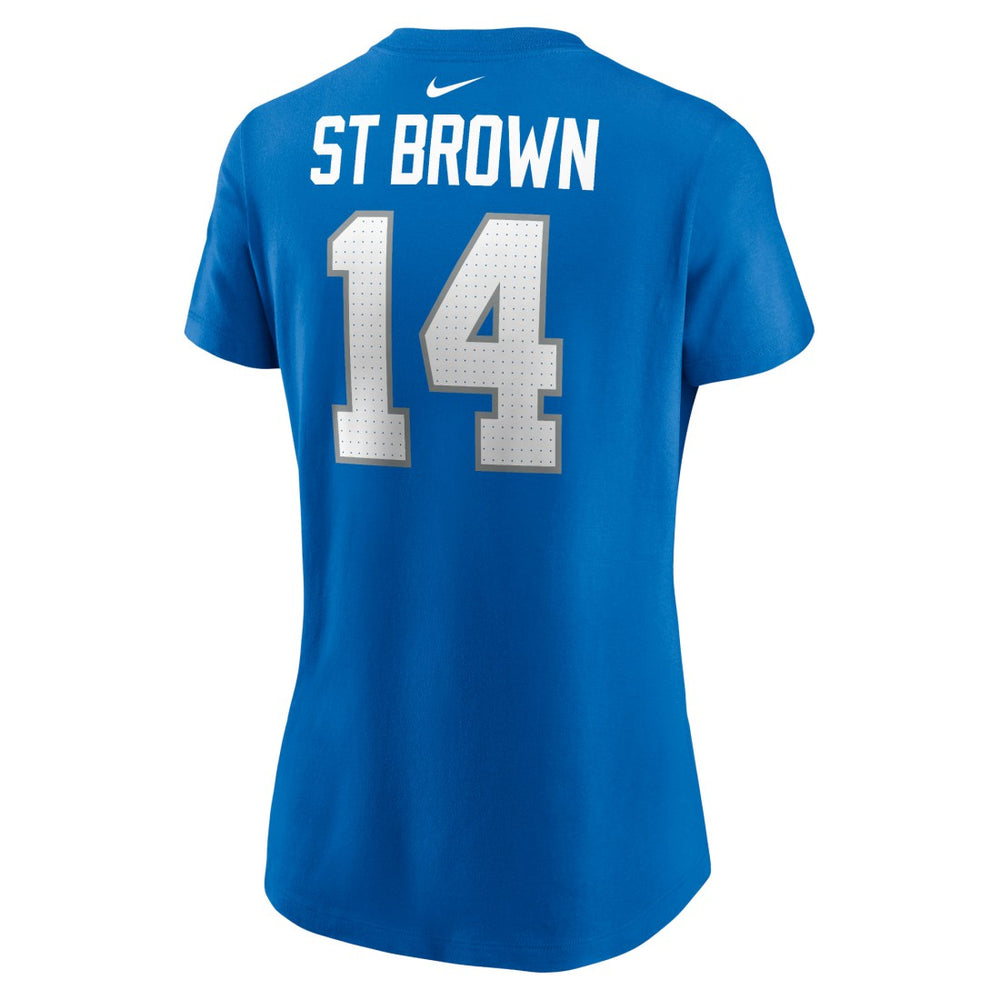 Amon-Ra St. Brown Detroit Lions Women's Player Name & Number T-Shirt - Blue for sale