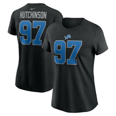 Aidan Hutchinson Detroit Lions Women's Player Name & Number T-Shirt - Black discount