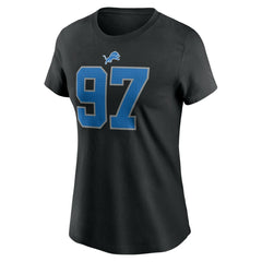 Aidan Hutchinson Detroit Lions Women's Player Name & Number T-Shirt - Black discount