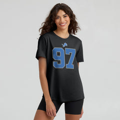 Aidan Hutchinson Detroit Lions Women's Player Name & Number T-Shirt - Black discount