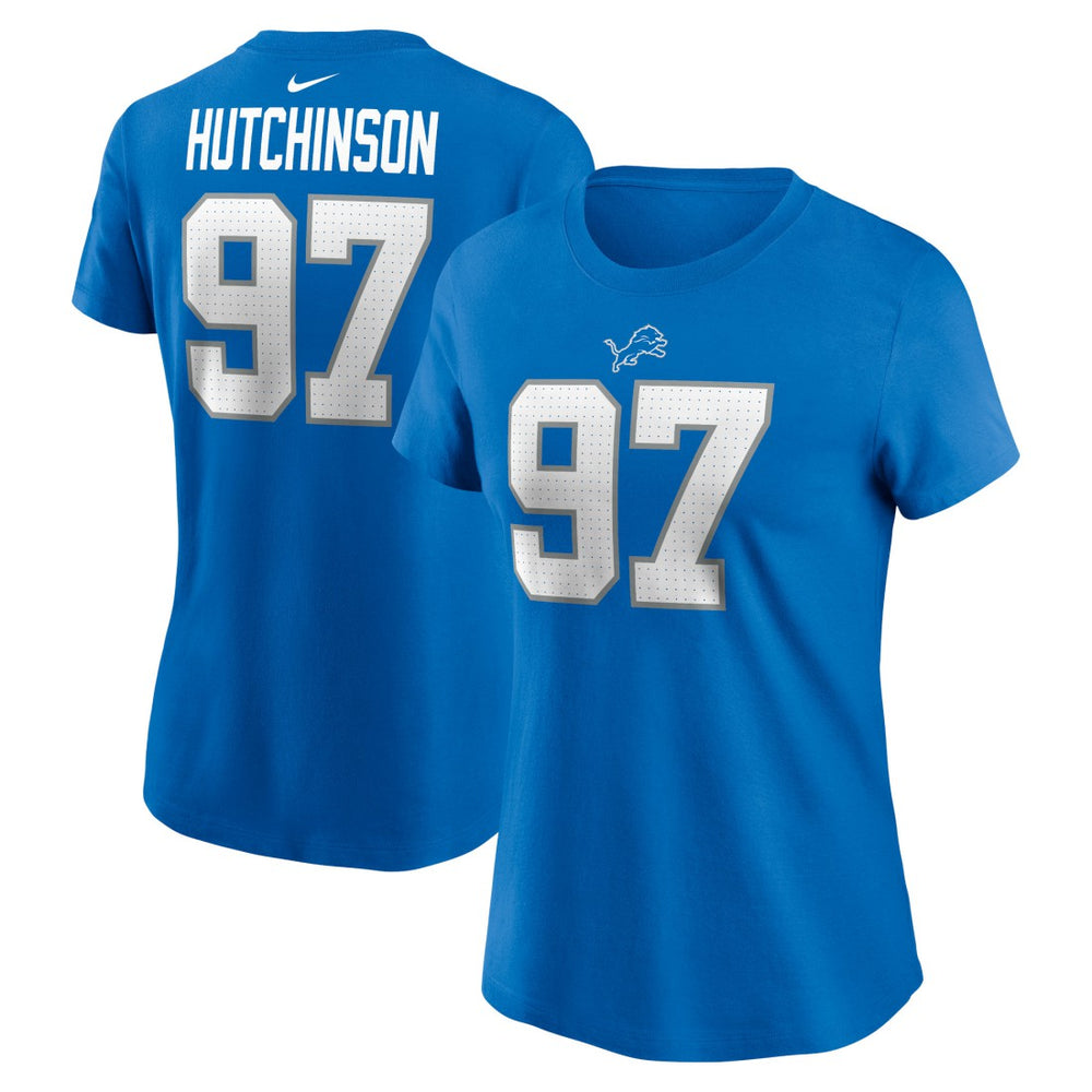Aidan Hutchinson Detroit Lions Women's Player Name & Number T-Shirt - Blue cheap