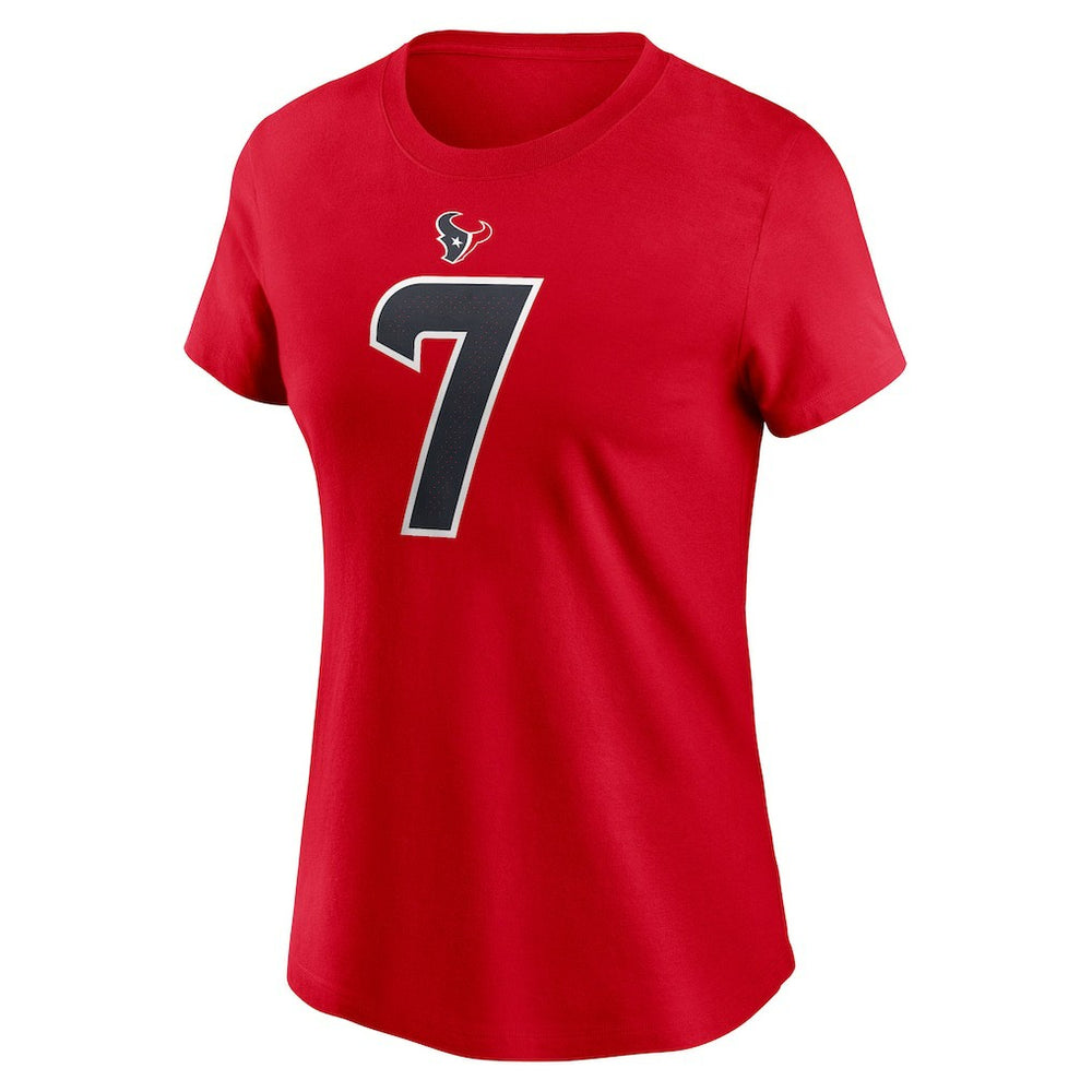 C.J. Stroud Houston Texans Women's Player Name & Number T-Shirt - Red outlet