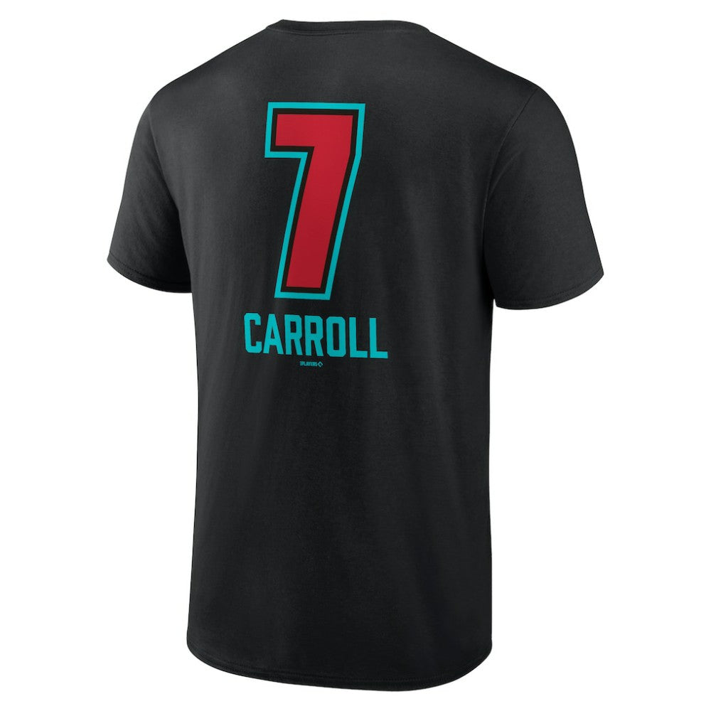 Corbin Carroll Arizona Diamondbacks Name & Number Fastball T-Shirt Black