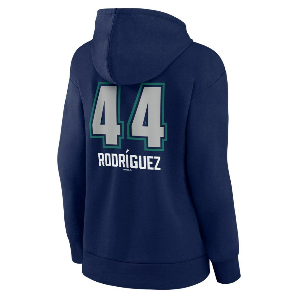 Julio Rodríguez Seattle Mariners Women's Name & Number Fastball Pullover Hoodie Navy