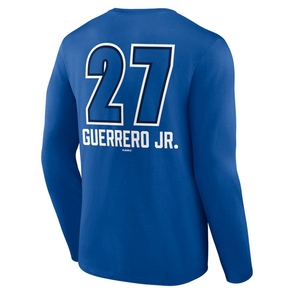 Vladimir Guerrero Jr. Toronto Blue Jays Name & Number Fastball Long Sleeve T-Shirt Royal