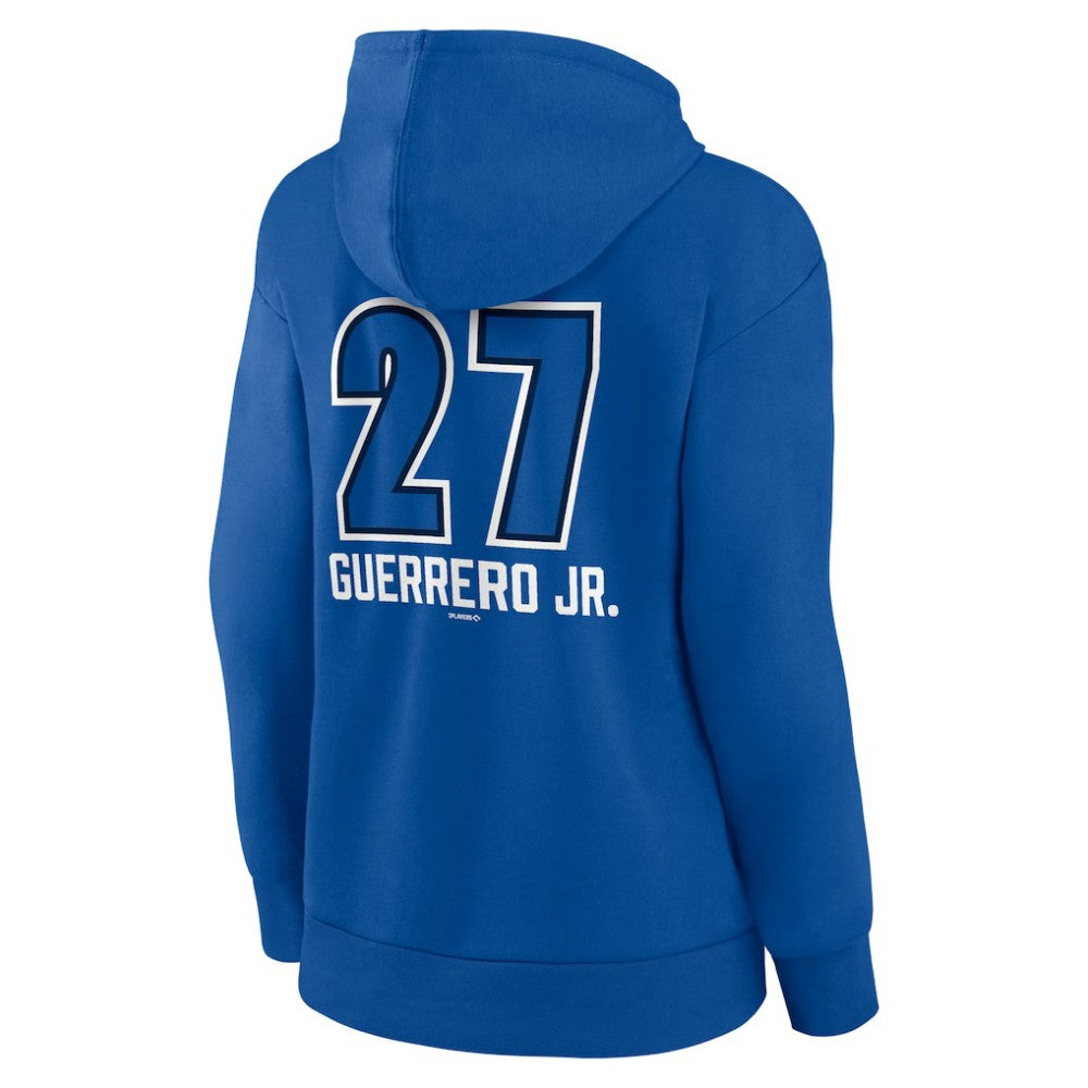 Vladimir Guerrero Jr. Toronto Blue Jays Women's Name & Number Fastball Pullover Hoodie Royal