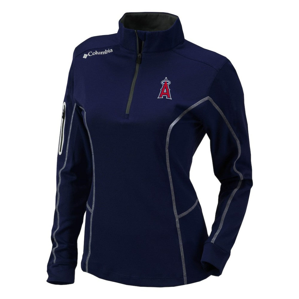 Los Angeles Angels Women's Omni-Wick Shotgun Quarter-Zip Pullover Top Navy