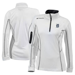 Detroit Tigers Women's Omni-Wick Shotgun Quarter-Zip Pullover Top White