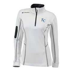 Kansas City Royals Women's Omni-Wick Shotgun Quarter-Zip Pullover Top White