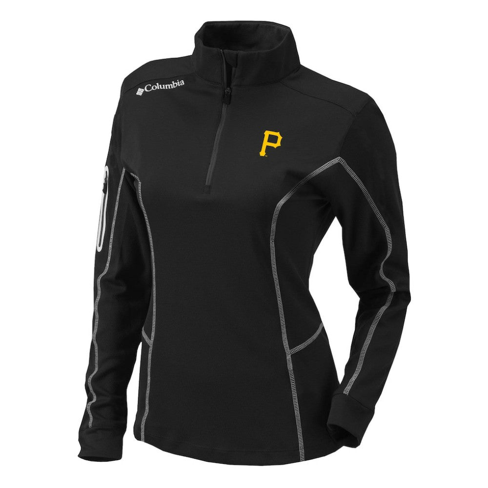 Pittsburgh Pirates Women's Omni-Wick Shotgun Quarter-Zip Pullover Top Black