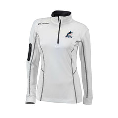Miami Marlins Women's Omni-Wick Shotgun Quarter-Zip Pullover Top White