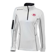 Cincinnati Reds Women's Omni-Wick Shotgun Quarter-Zip Pullover Top White