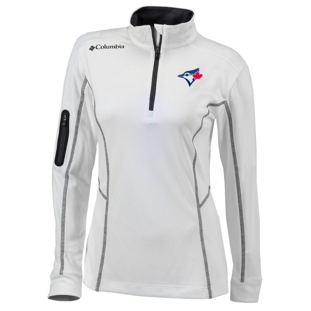 Toronto Blue Jays Women's Omni-Wick Shotgun Quarter-Zip Pullover Top White