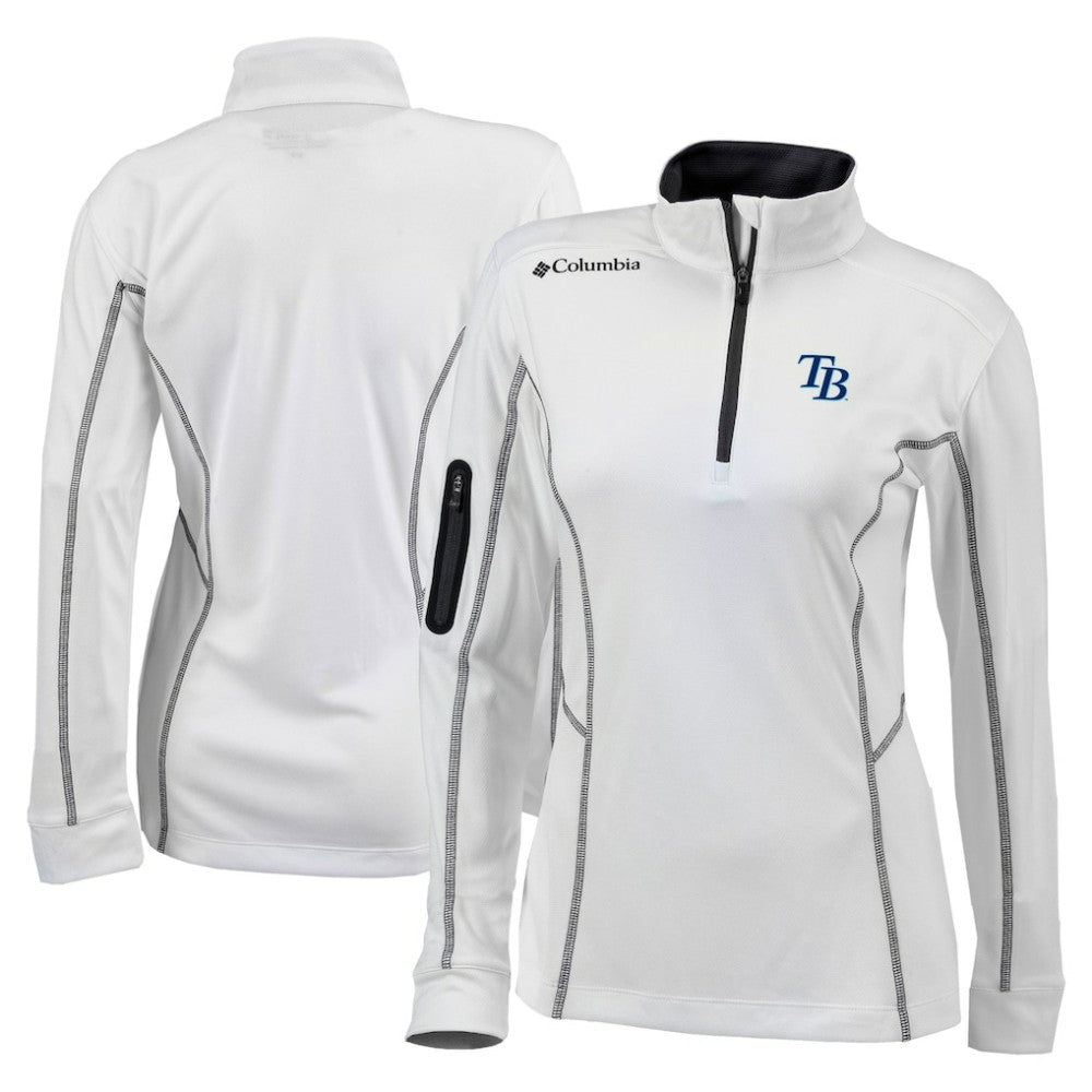 Tampa Bay Rays Women's Omni-Wick Shotgun Quarter-Zip Pullover Top White