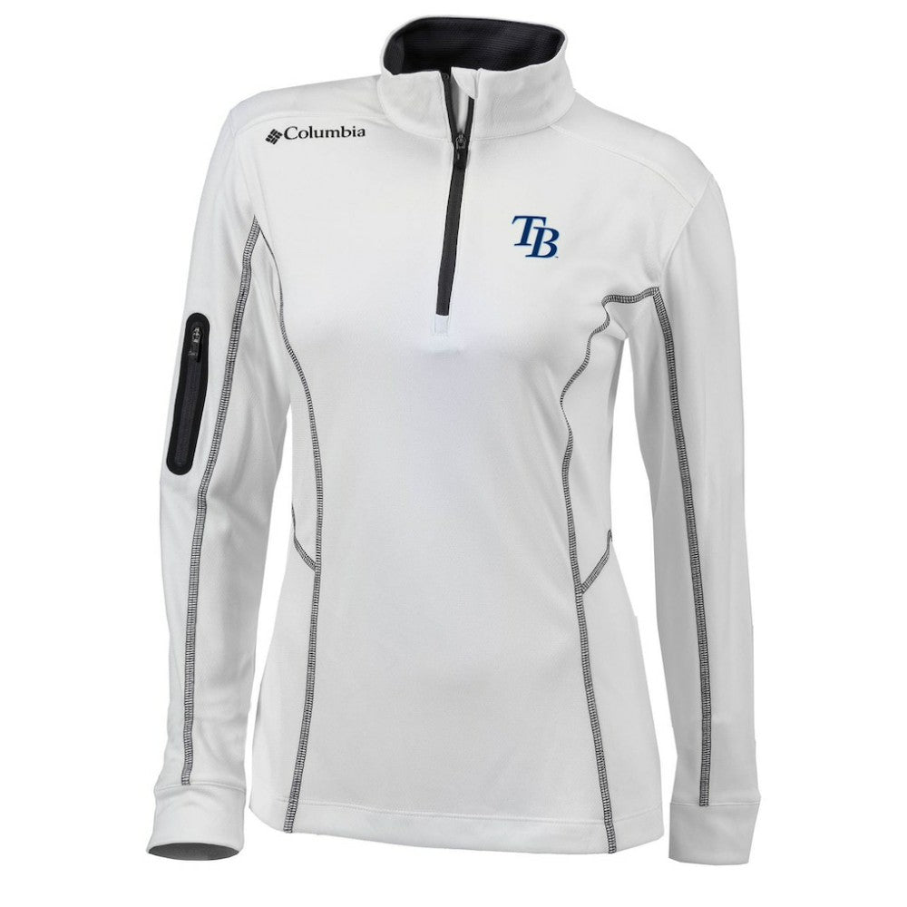 Tampa Bay Rays Women's Omni-Wick Shotgun Quarter-Zip Pullover Top White