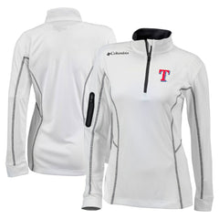 Texas Rangers Women's Omni-Wick Shotgun Quarter-Zip Pullover Top White