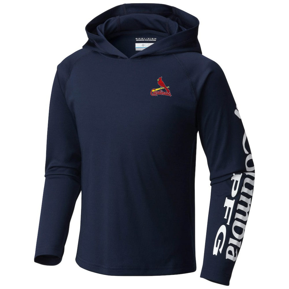 St. Louis Cardinals Youth Terminal Tackle Long Sleeve Hoodie T-Shirt Navy