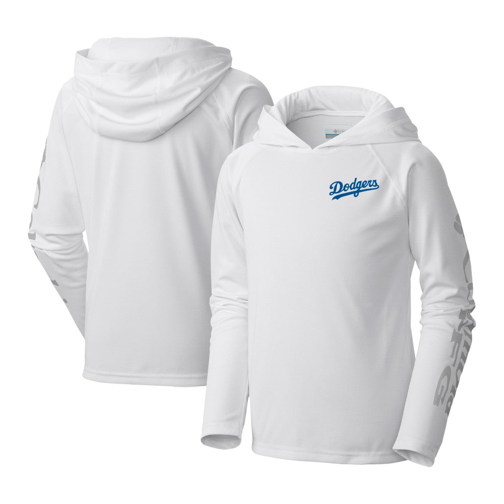 Los Angeles Dodgers Youth Terminal Tackle Long Sleeve Hoodie T-Shirt White