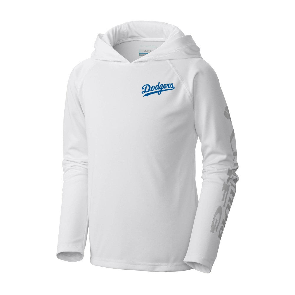 Los Angeles Dodgers Youth Terminal Tackle Long Sleeve Hoodie T-Shirt White
