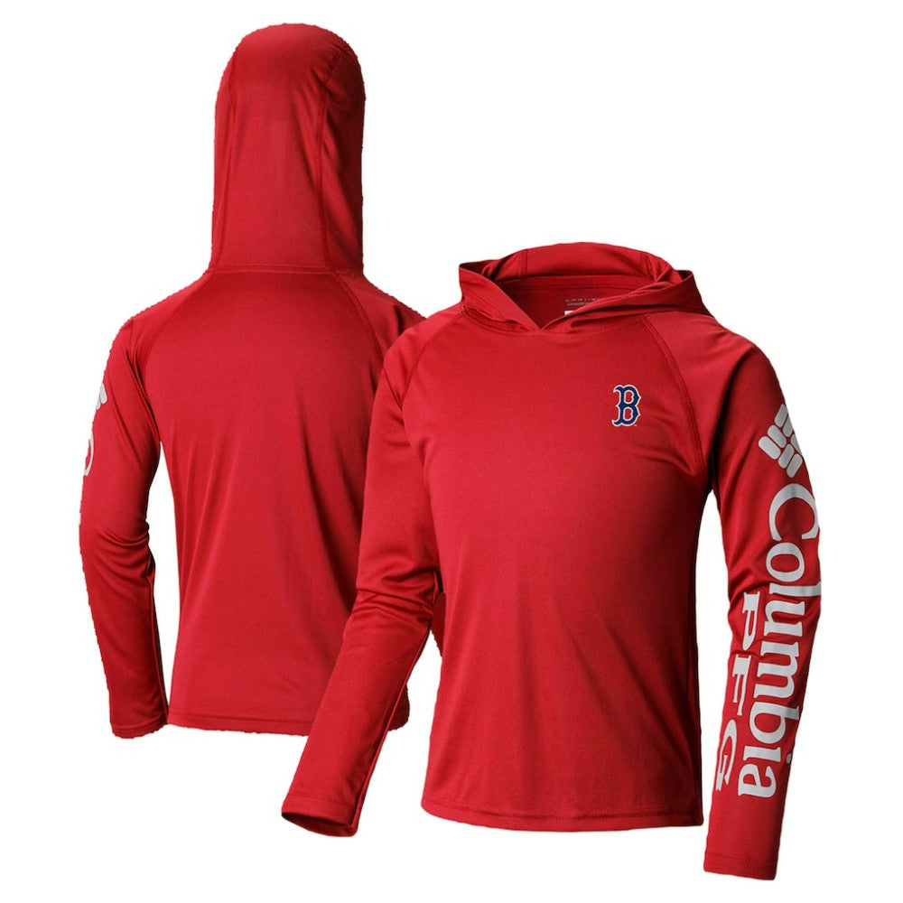 Boston Red Sox Youth Terminal Tackle Long Sleeve Hoodie T-Shirt Red
