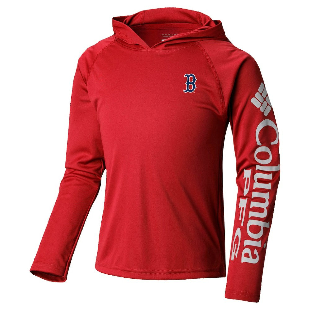 Boston Red Sox Youth Terminal Tackle Long Sleeve Hoodie T-Shirt Red