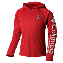 Boston Red Sox Youth Terminal Tackle Long Sleeve Hoodie T-Shirt Red