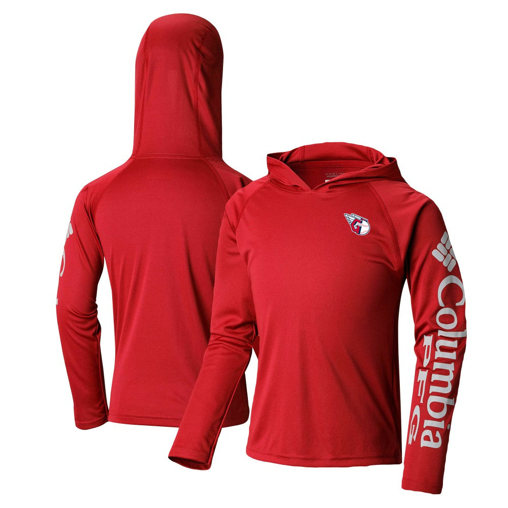 Cleveland Guardians Youth Terminal Tackle Long Sleeve Hoodie T-Shirt Red